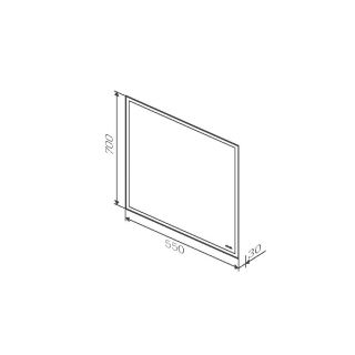 Зеркало Am.Pm Gem M91AMOX0551WG с LED-подсветкой по периметру 55 см